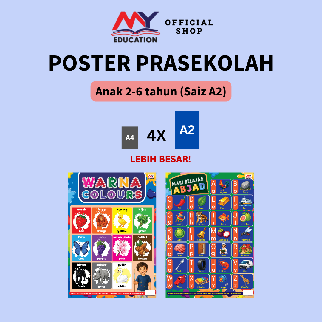 Poster Prasekolah (Umur 2-6 Tahun)