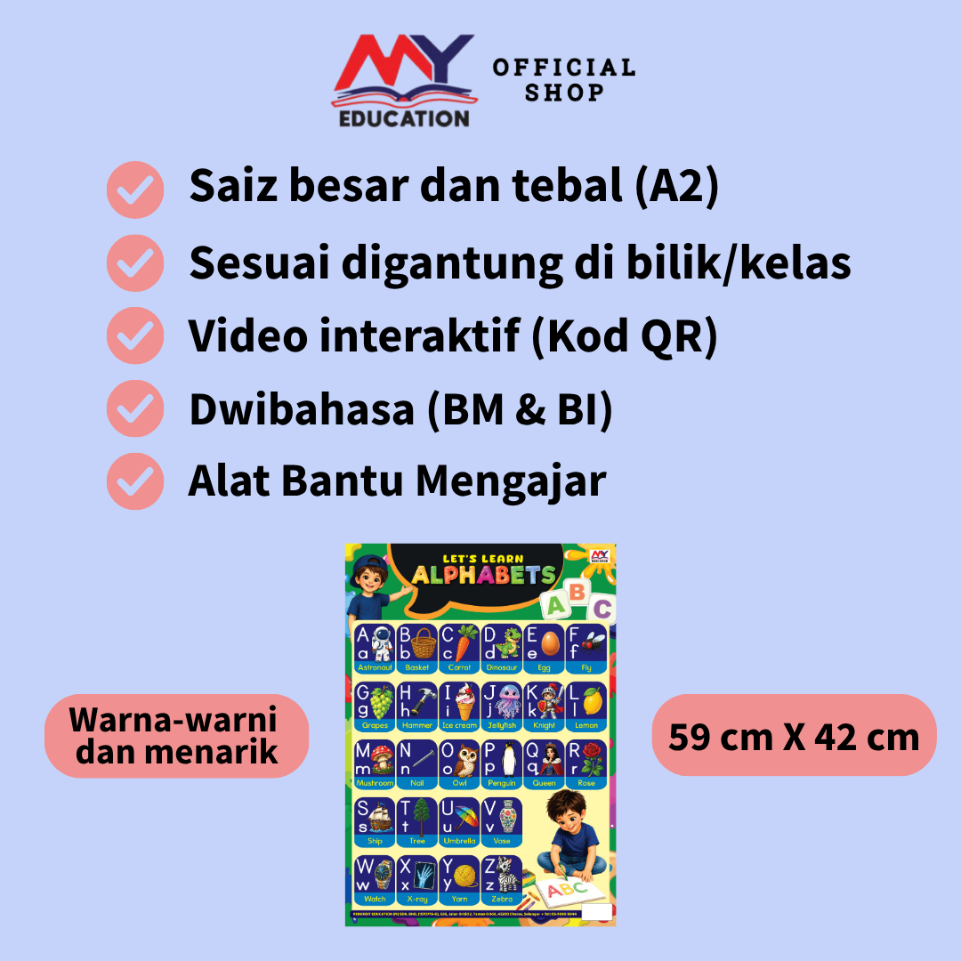 Poster Prasekolah (Umur 2-6 Tahun)