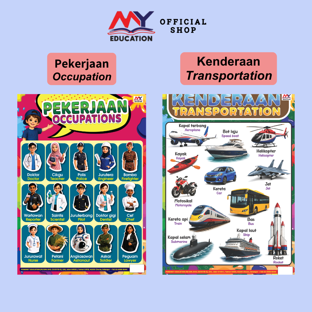 Poster Prasekolah (Umur 2-6 Tahun)