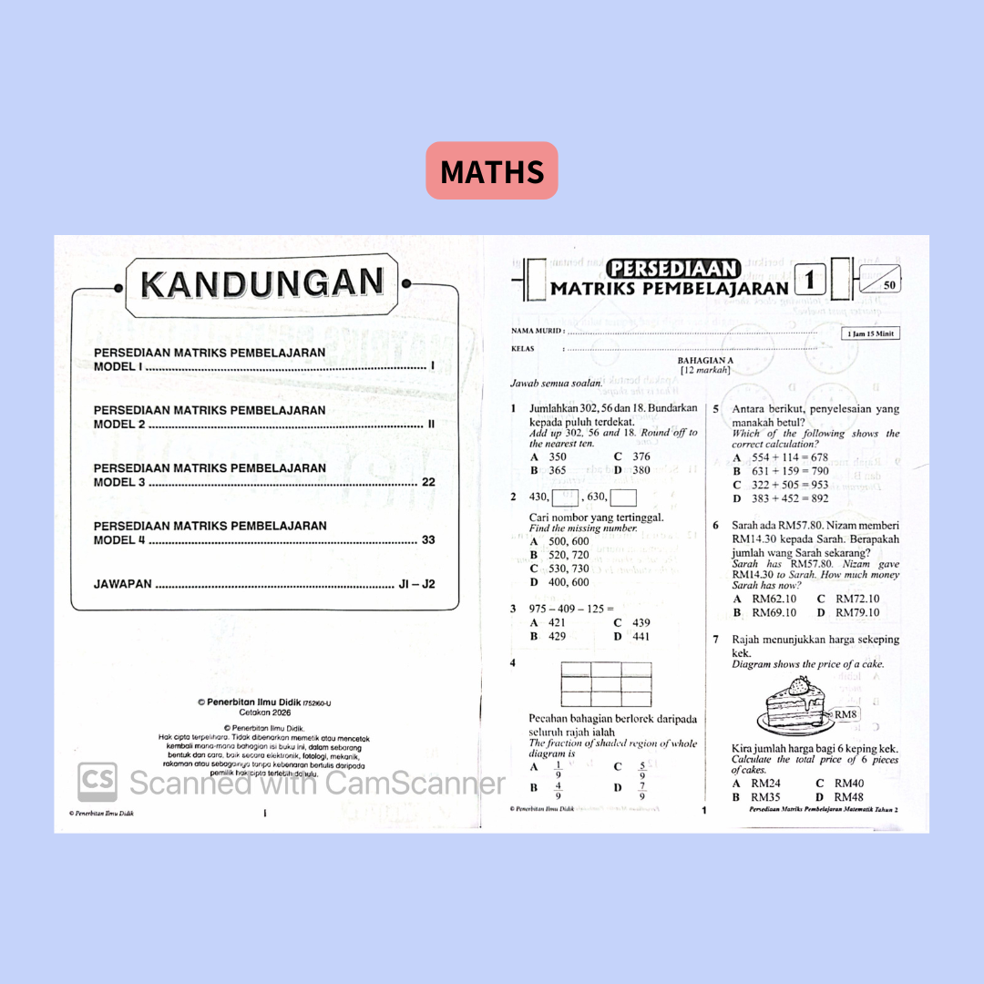 Persediaan Matriks dan UASA KSSR (Tahun 1-6)