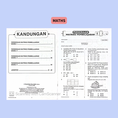 Persediaan Matriks dan UASA KSSR (Tahun 1-6)